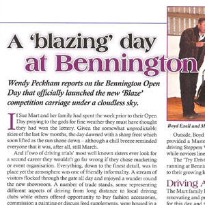 Bennington Open Day Report 